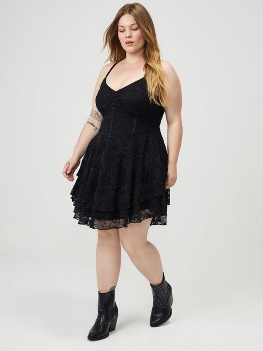 NWT Torrid Black Corset Mini Dress - Picture 4 of 8